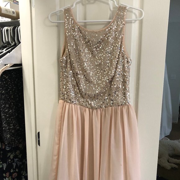 Beaded Sparkly Pink Party Dress - Picture 1 of 5